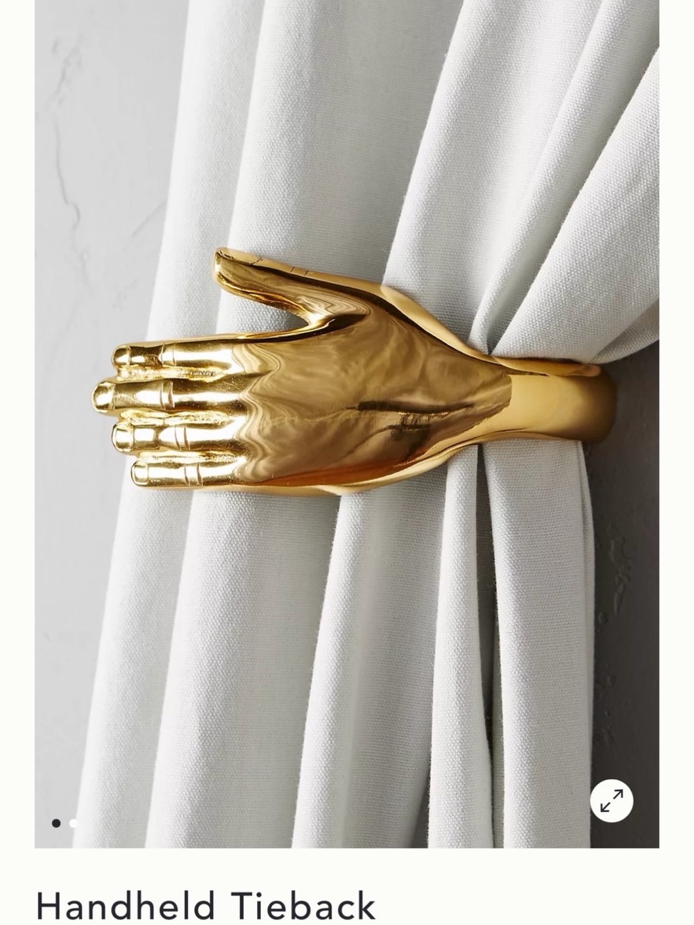 Anthropologie Gold Handheld Tieback